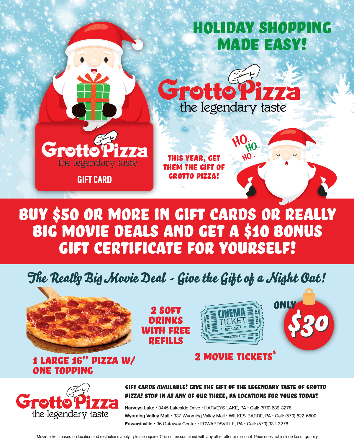 This year, get them the 🎁 of Grotto Pizza! – Grotto Pizza Restaurant ...