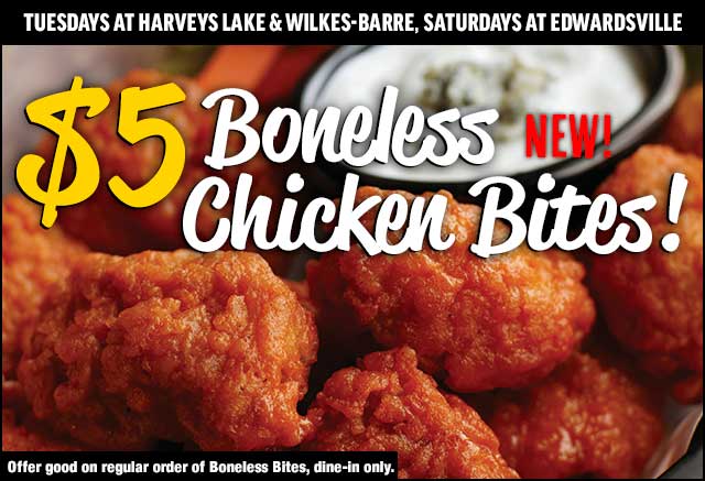 $5 boneless bites special